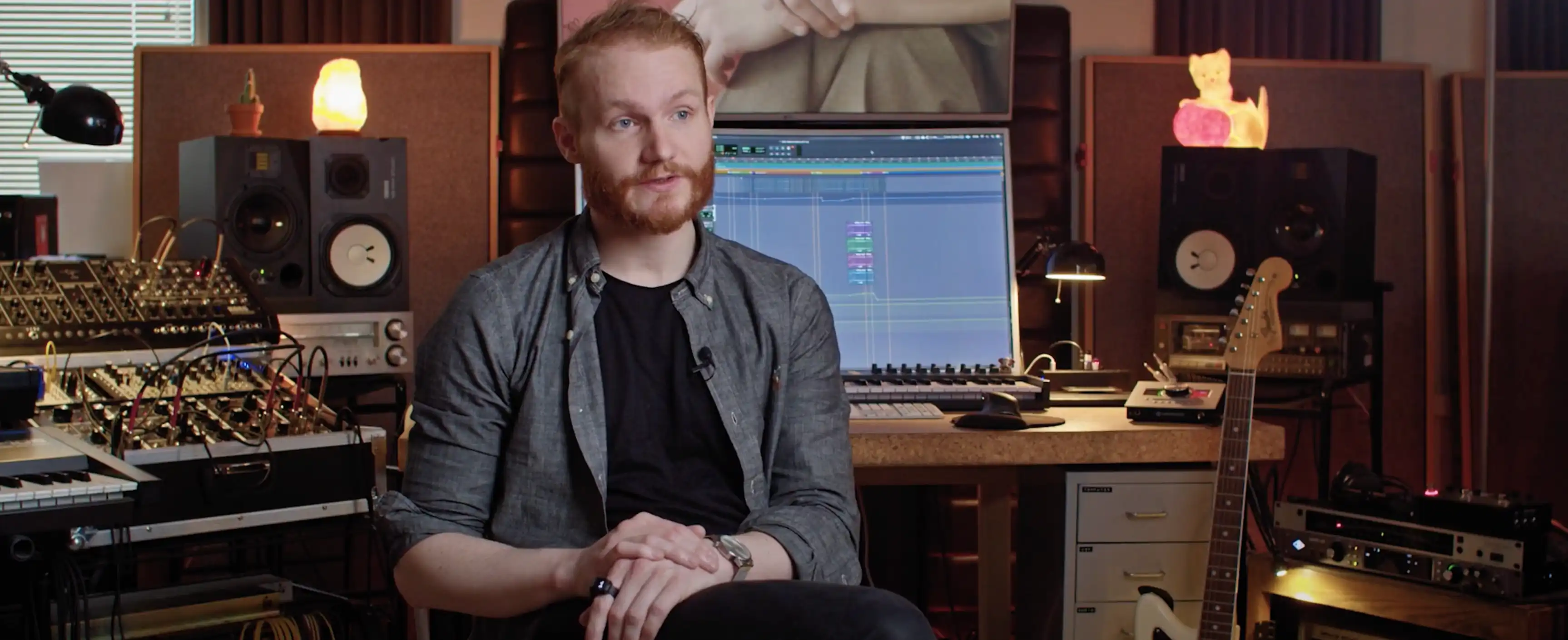 Toti Gudnason in the studio